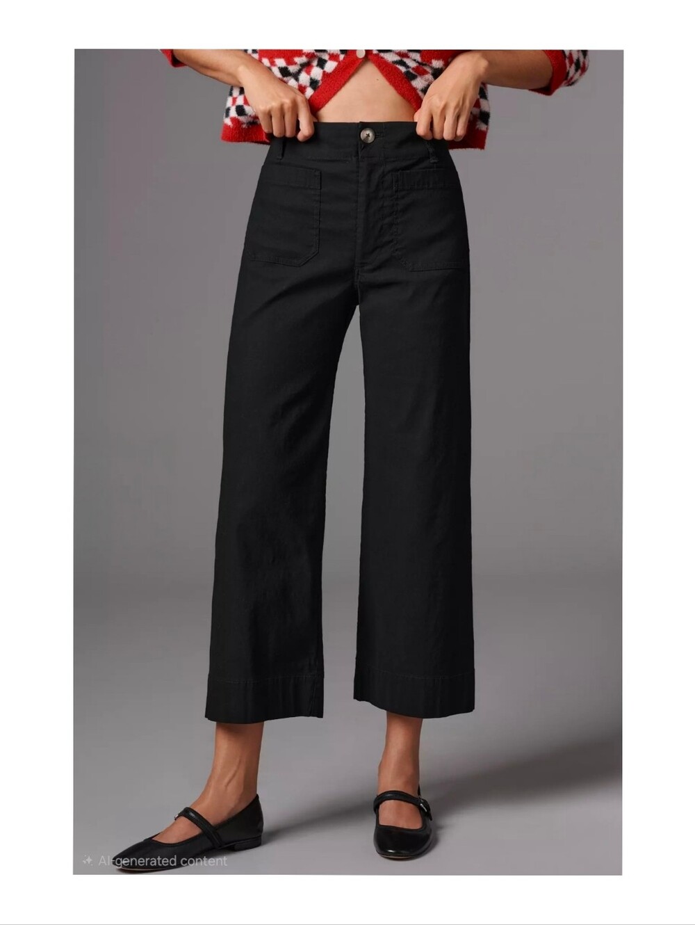 Anthropology Maeve Colette Magic Fabric Wide-leg High-waist Crop Pant Women's 33
